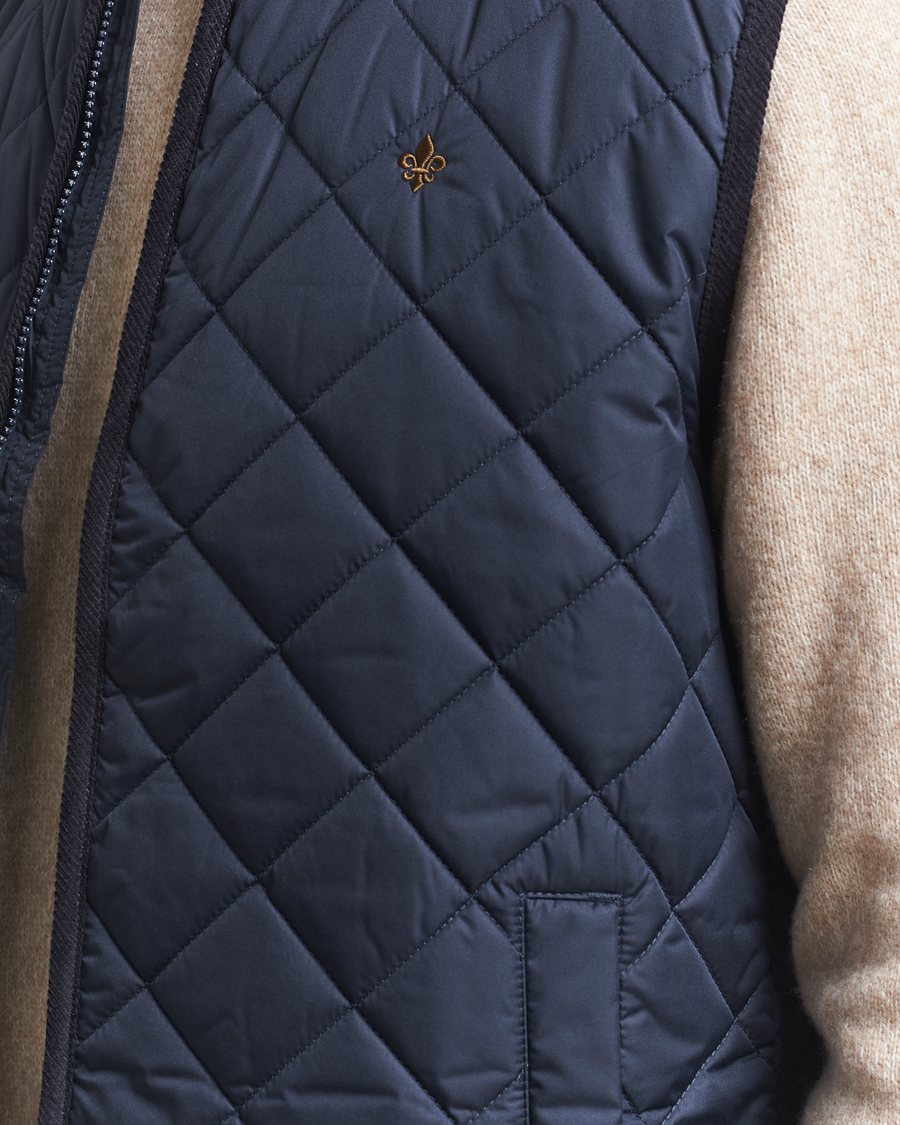 Hombres | Chalecos | Morris | Teddy Quilted Vest Navy