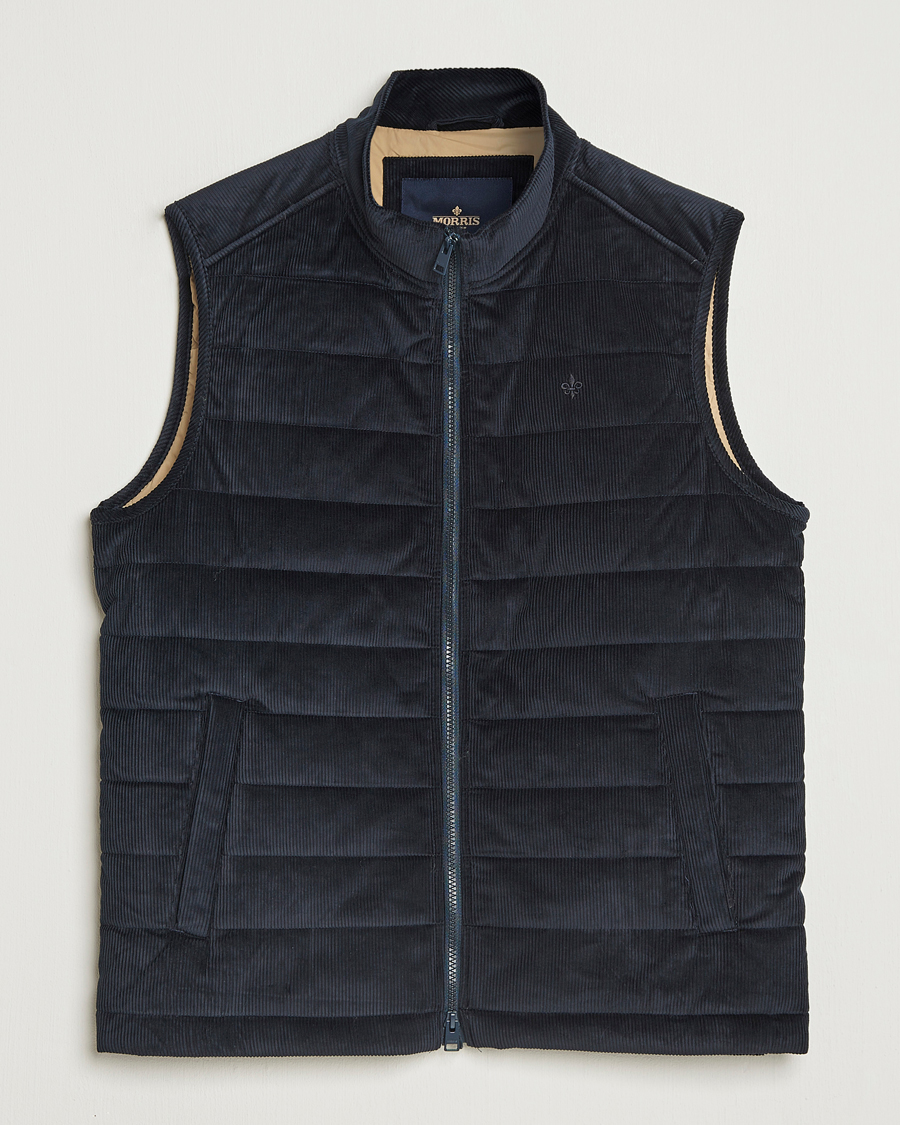 Hombres | Abrigos y chaquetas | Morris | Ted Quilted Cord Vest Blue