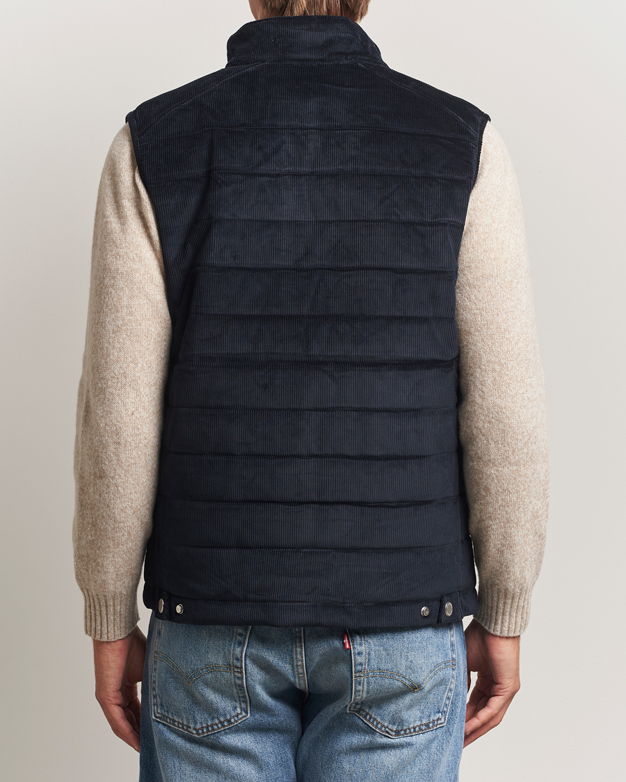 Hombres | Abrigos y chaquetas | Morris | Ted Quilted Cord Vest Blue