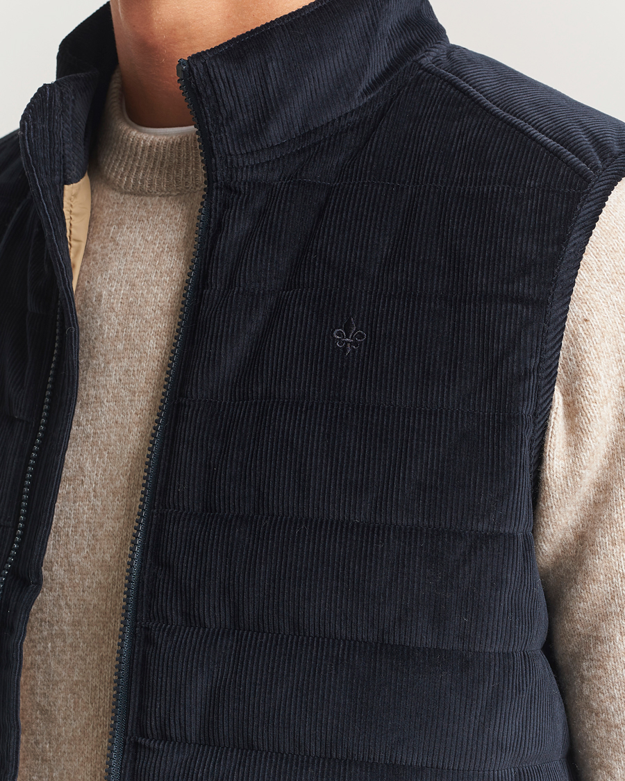 Hombres | Abrigos y chaquetas | Morris | Ted Quilted Cord Vest Blue