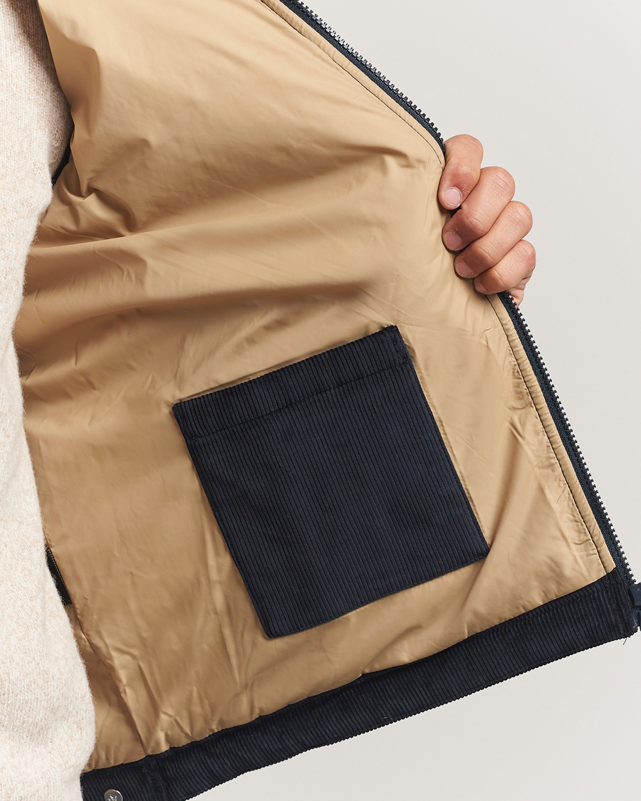 Hombres | Abrigos y chaquetas | Morris | Ted Quilted Cord Vest Blue