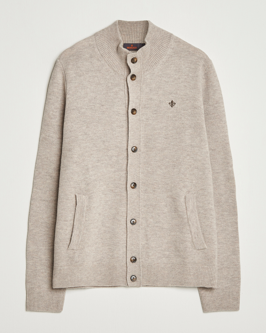 Hombres | Jerséis y prendas de punto | Morris | Hertford Button Cardigan Khaki