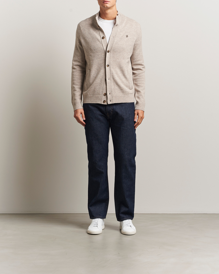 Hombres | Jerséis y prendas de punto | Morris | Hertford Button Cardigan Khaki
