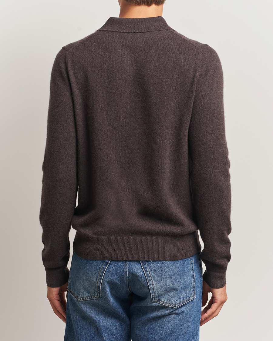Hombres | Jerséis y prendas de punto | Morris | Cashmere Polo Neck Brown