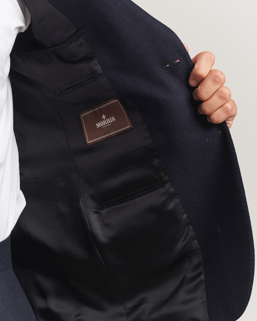 Hombres | Blazers | Morris | Flannel Wool Blazer Navy