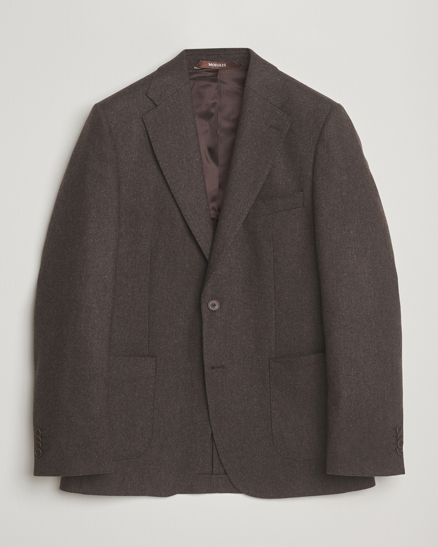 Hombres | Blazers | Morris | Flannel Wool Blazer Brown