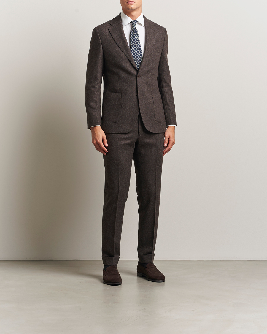 Hombres | Blazers | Morris | Flannel Wool Blazer Brown