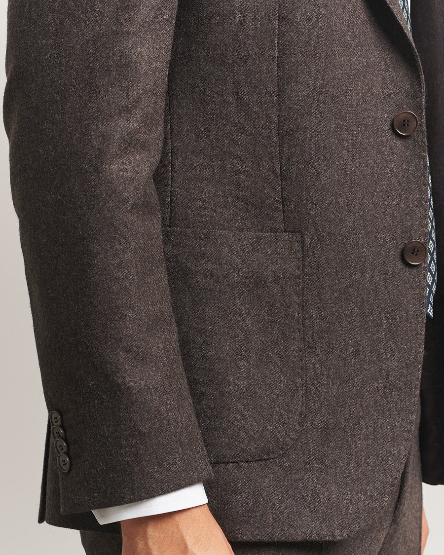 Hombres | Blazers | Morris | Flannel Wool Blazer Brown
