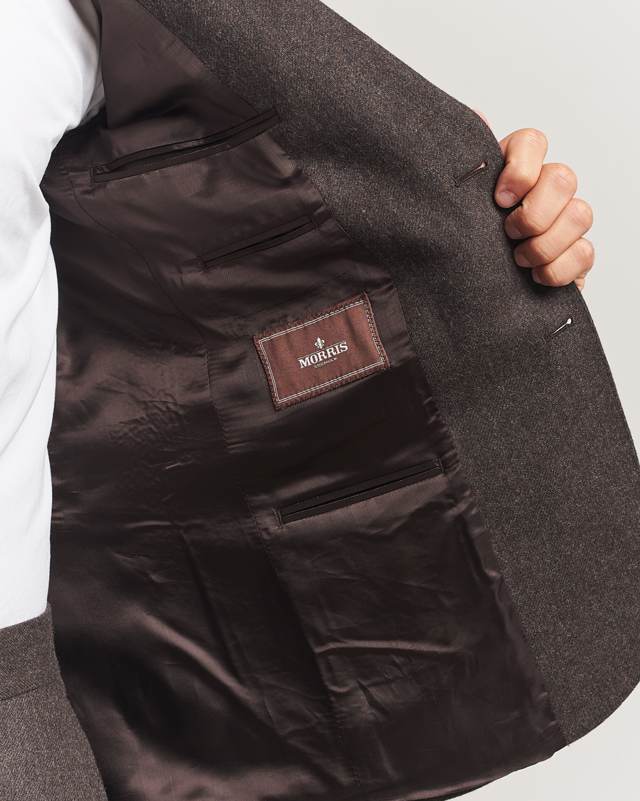 Hombres | Blazers | Morris | Flannel Wool Blazer Brown
