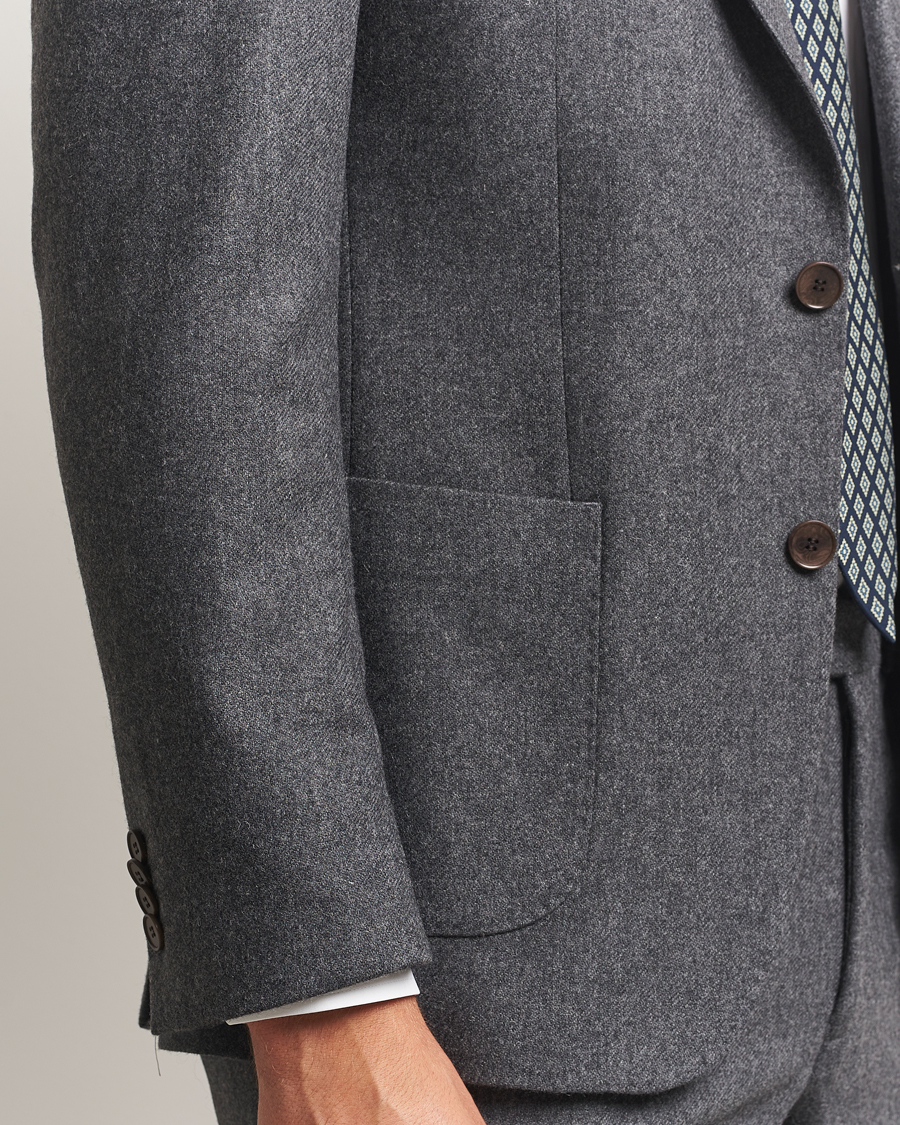 Hombres | Blazers | Morris | Flannel Wool Blazer Grey