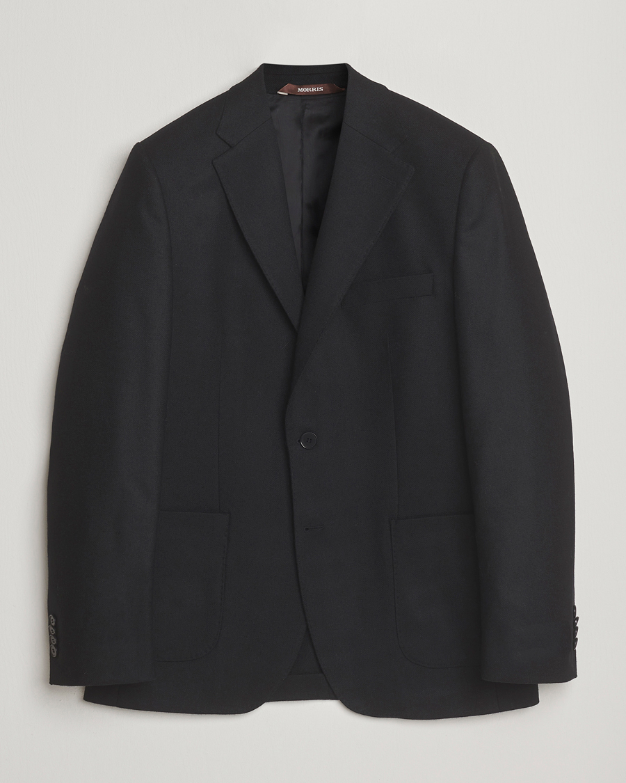 Hombres | Blazers | Morris | Flannel Wool Blazer Black