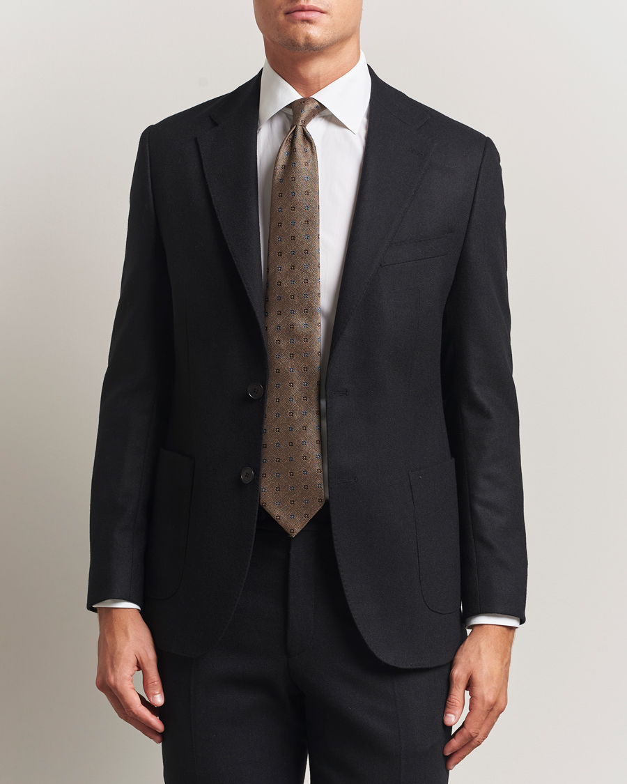 Hombres | Blazers | Morris | Flannel Wool Blazer Black