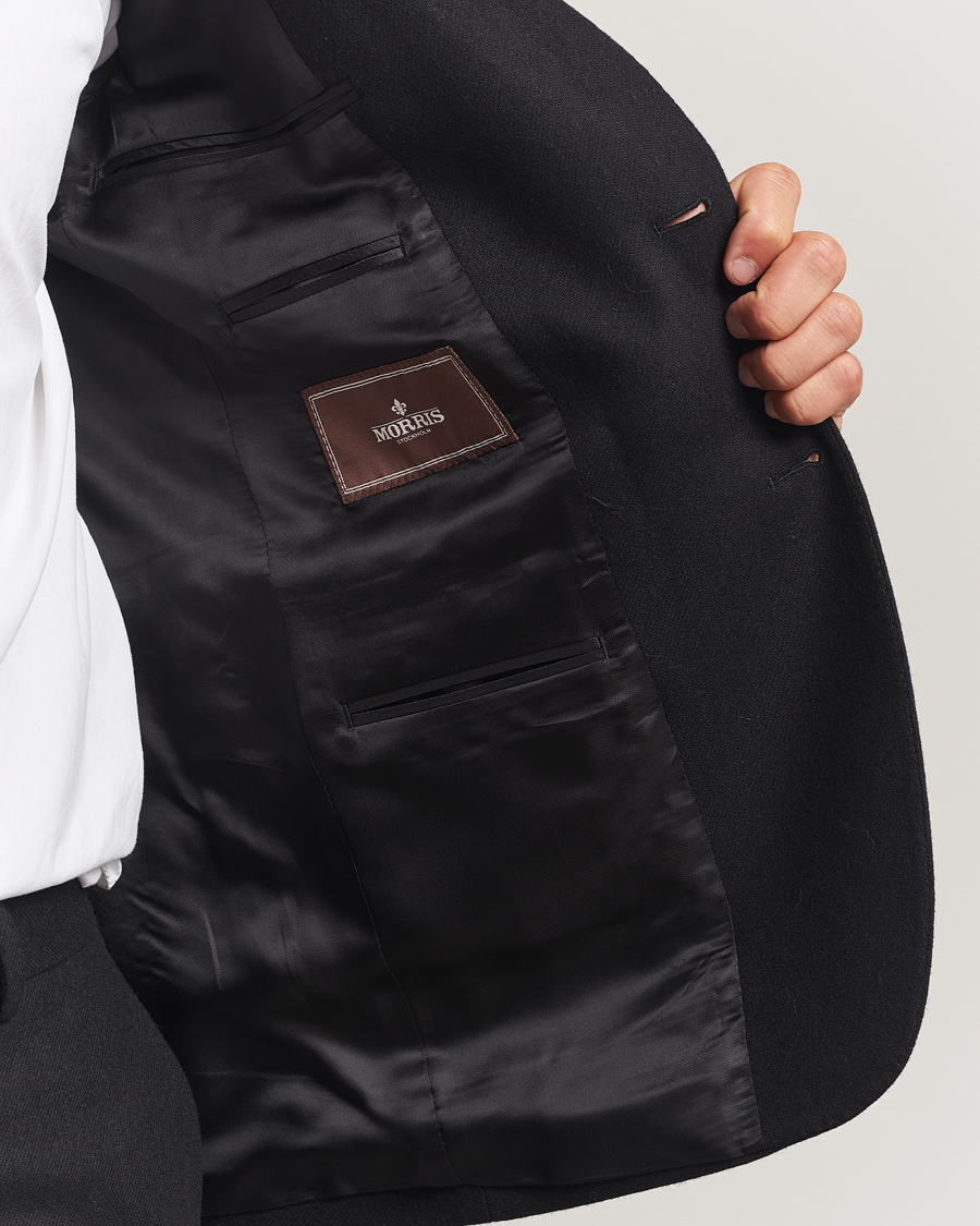 Hombres | Blazers | Morris | Flannel Wool Blazer Black