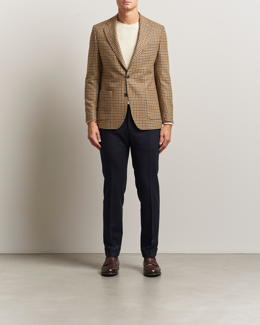 Hombres | Blazers | Morris | Wool Sport Check Jacket Brown