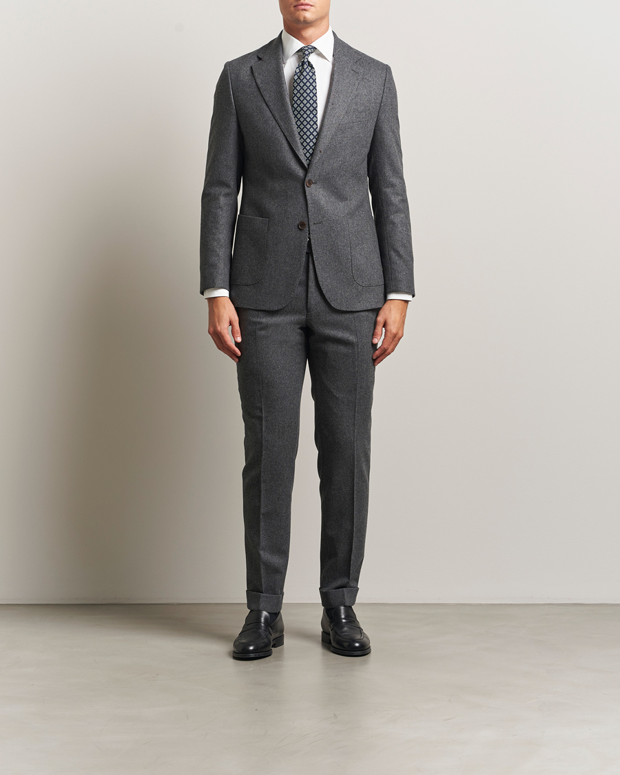 Hombres | Pantalones | Morris | Jack Flannel Trousers Grey