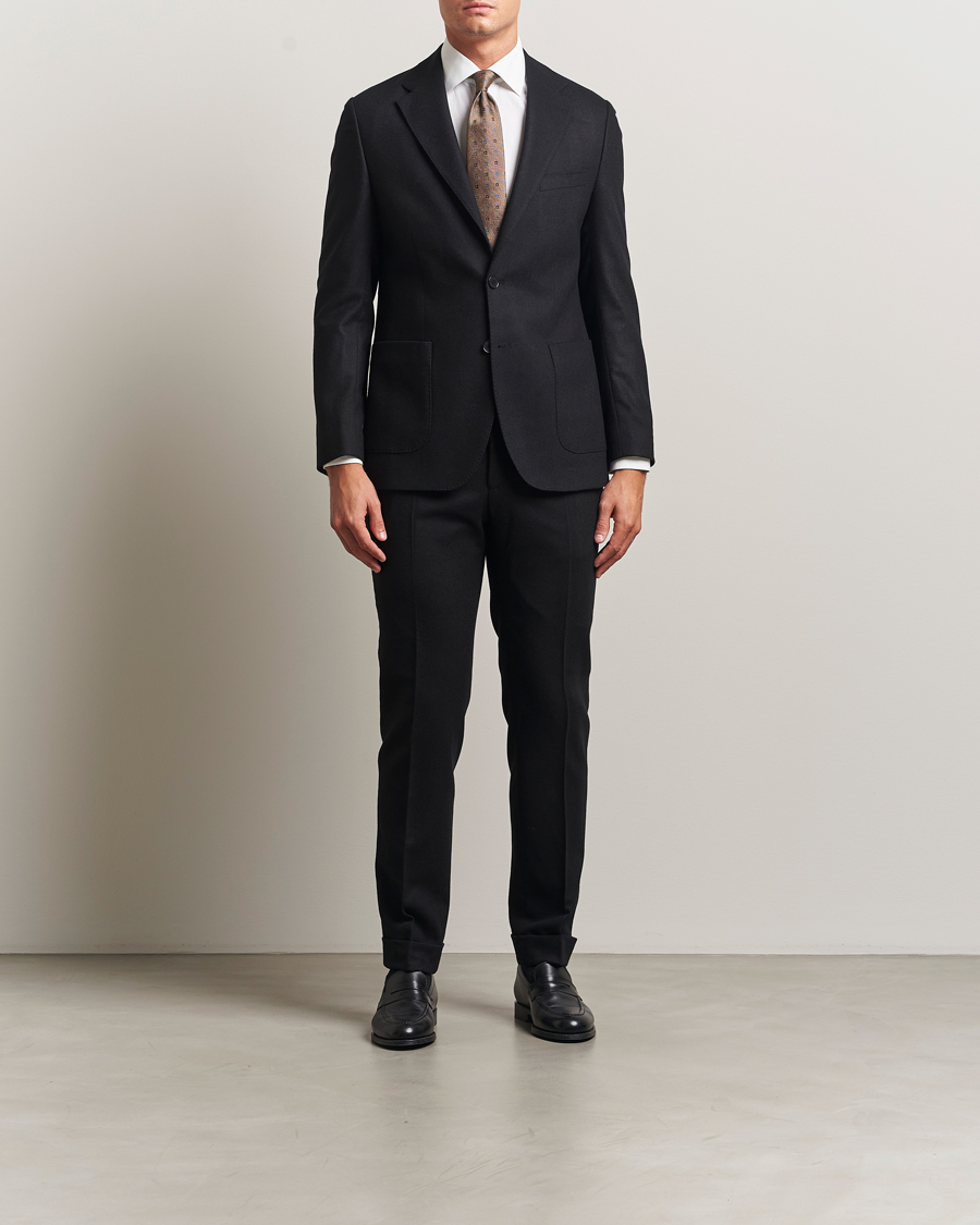 Hombres | Pantalones | Morris | Jack Flannel Trousers Black