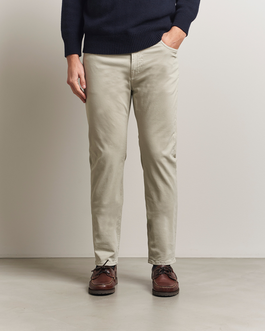 Hombres | Pantalones | Morris | James Brushed 5-Pocket Pants Khaki