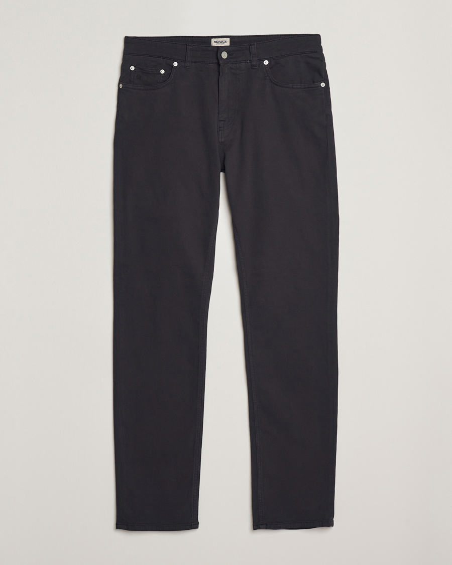 Hombres | Pantalones | Morris | James Brushed 5-Pocket Pants Blue