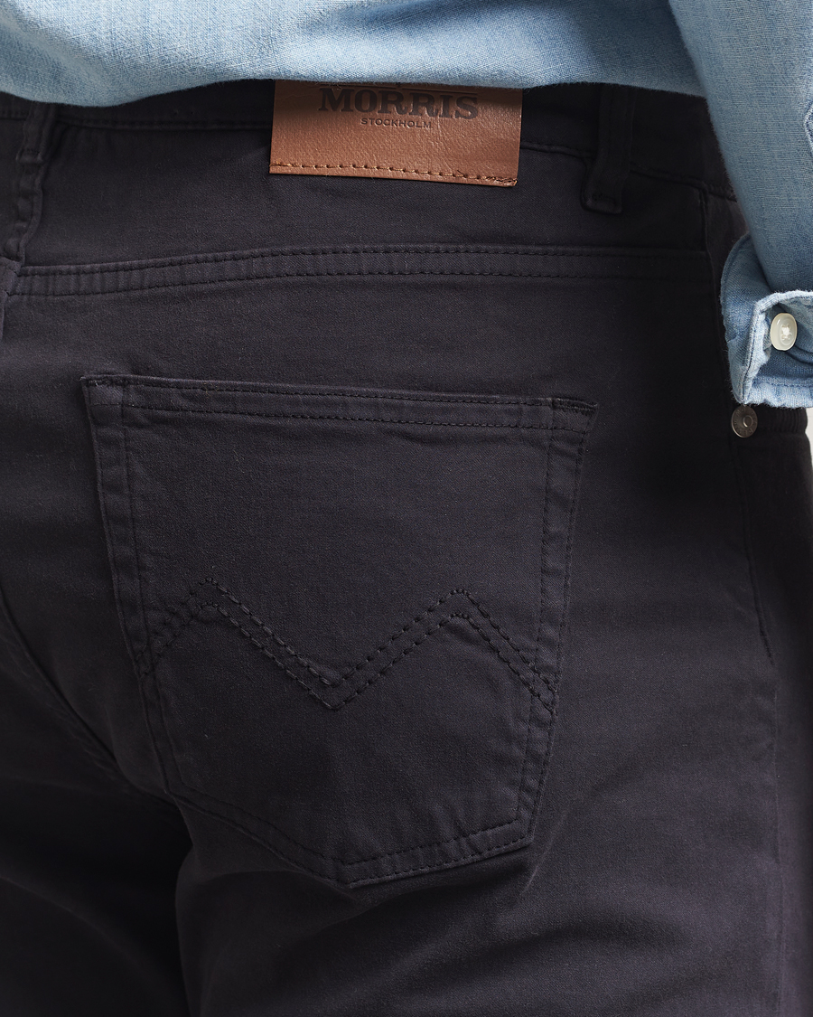 Hombres | Pantalones | Morris | James Brushed 5-Pocket Pants Blue