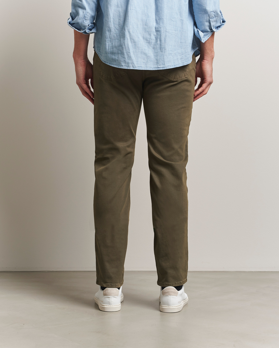 Hombres | Pantalones | Morris | James Brushed 5-Pocket Pants Olive