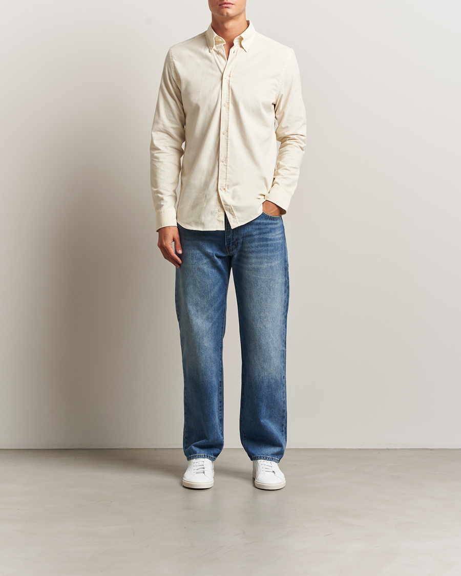 Hombres | Camisas | Morris | Douglas Corduroy Shirt Off White
