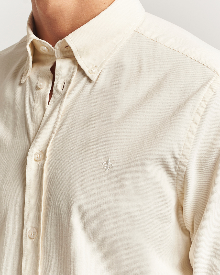 Hombres | Camisas | Morris | Douglas Corduroy Shirt Off White