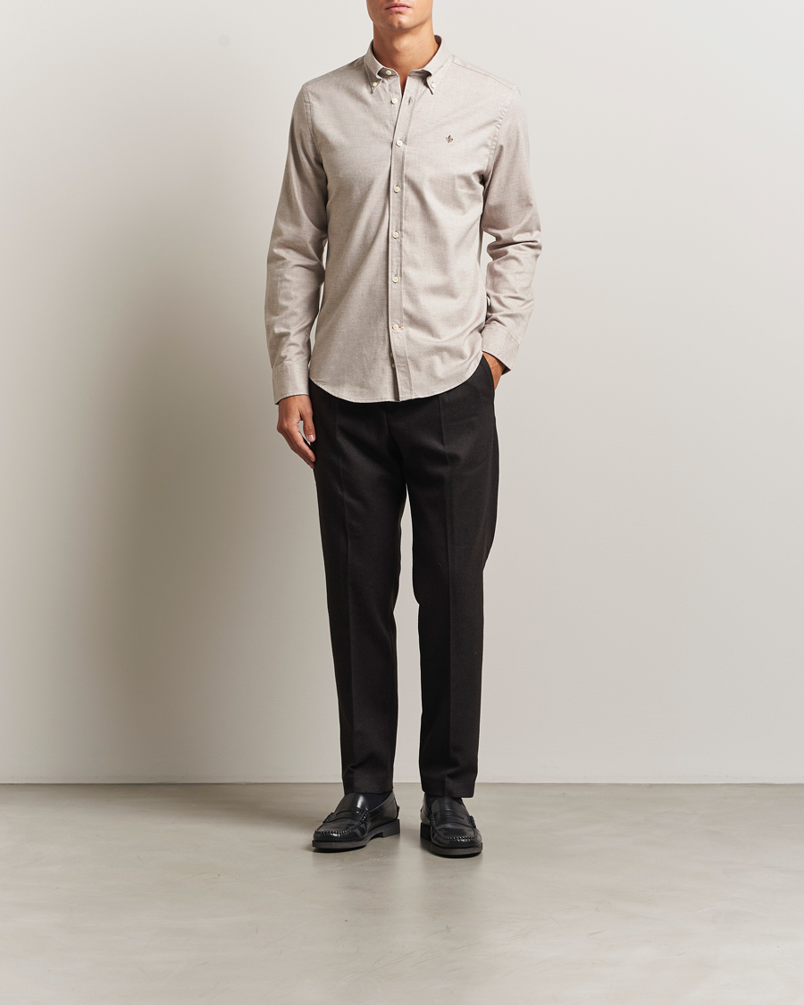 Hombres | Camisas | Morris | Watts Flannel Shirt Khaki