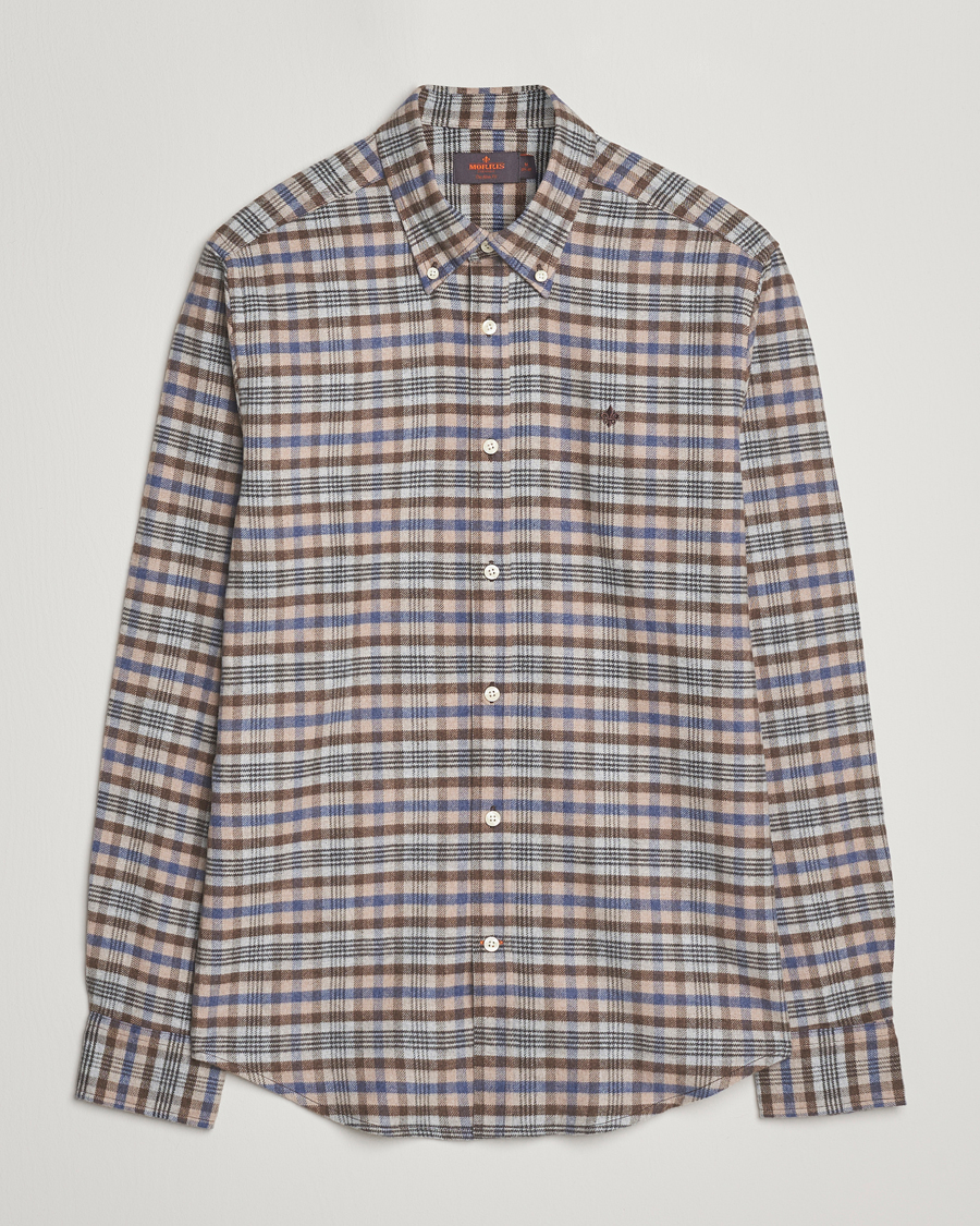 Hombres | Camisas | Morris | Flannel Check Shirt Brown
