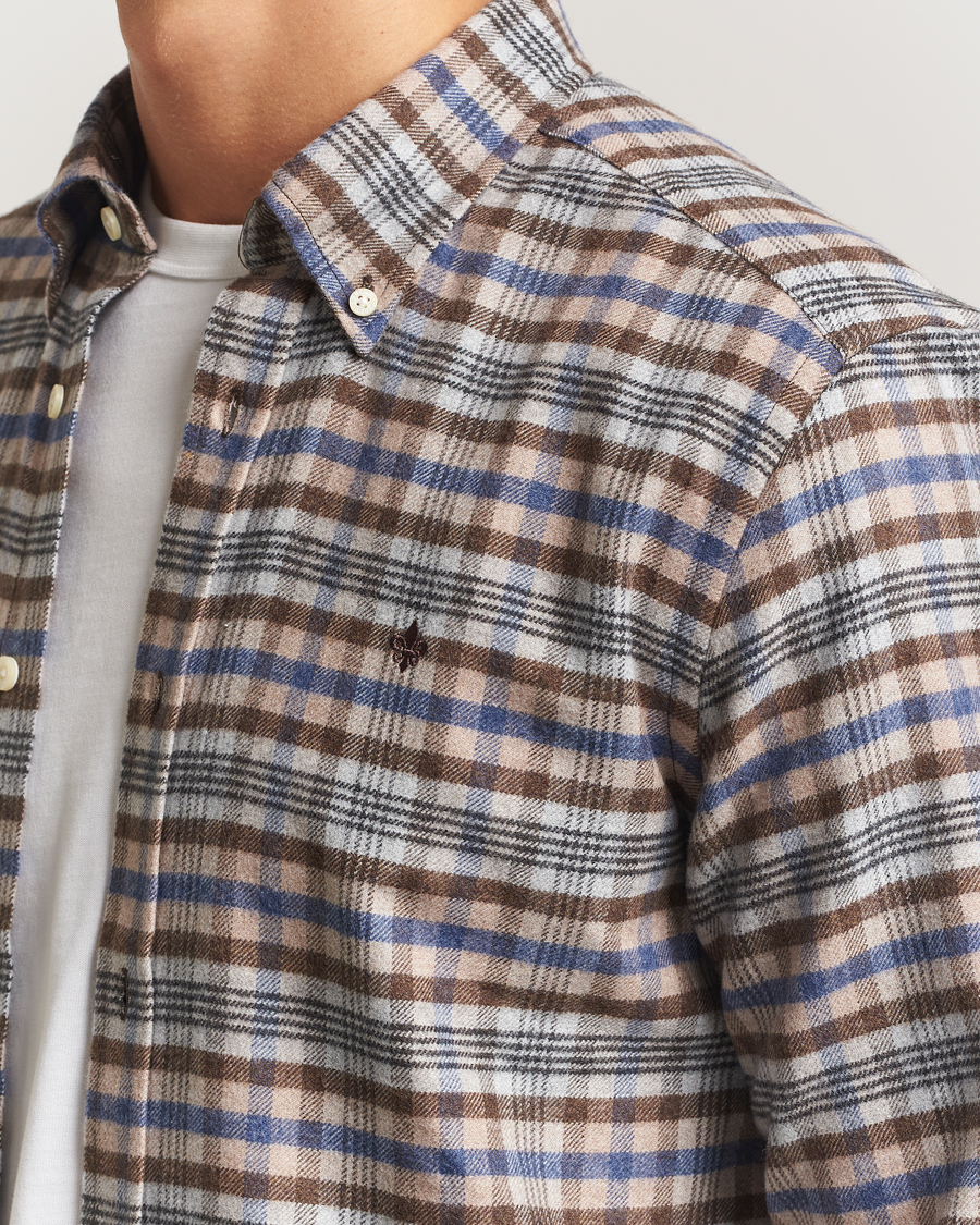 Hombres | Camisas | Morris | Flannel Check Shirt Brown