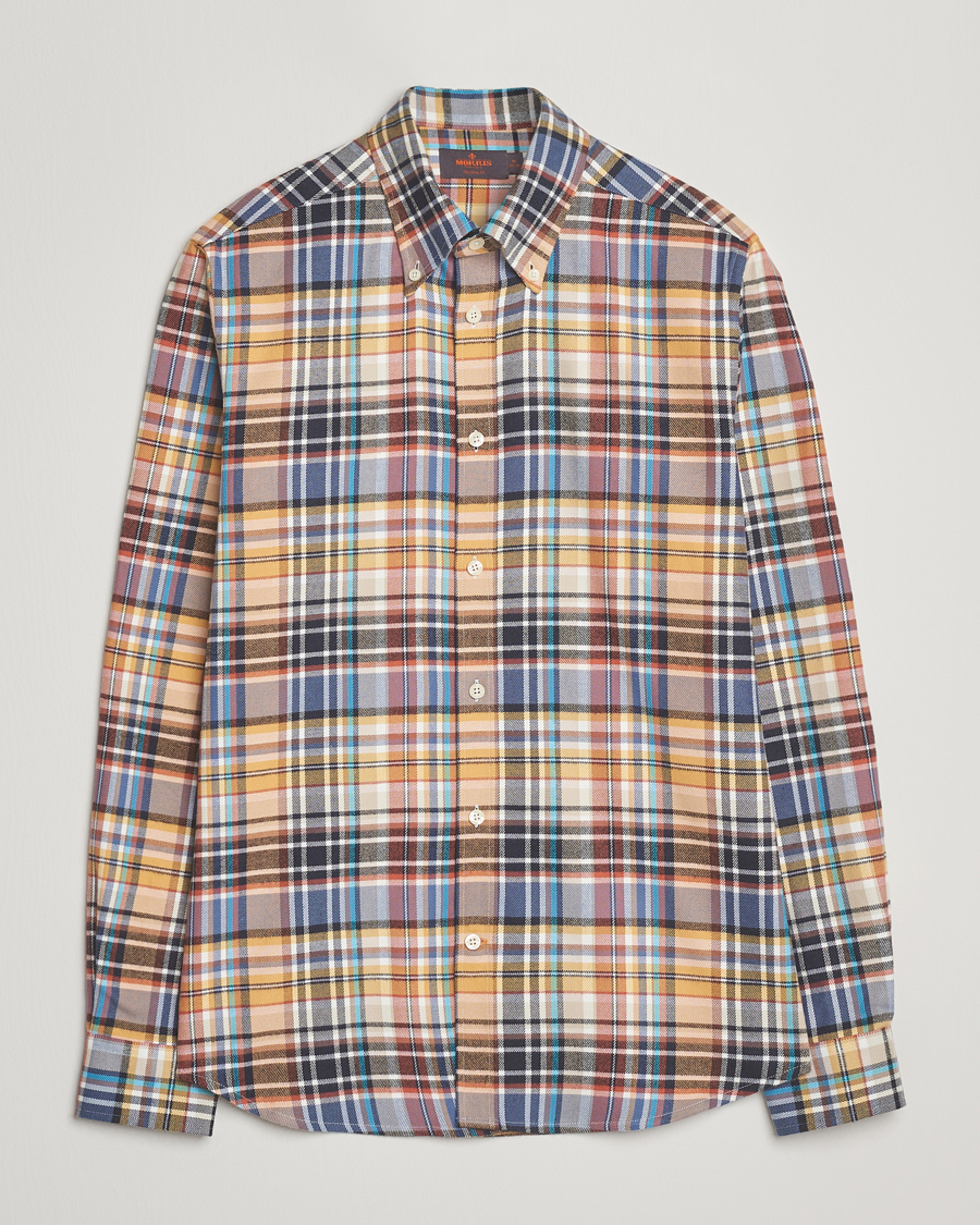 Hombres | Camisas | Morris | Happy Tartan Check Shirt Yellow