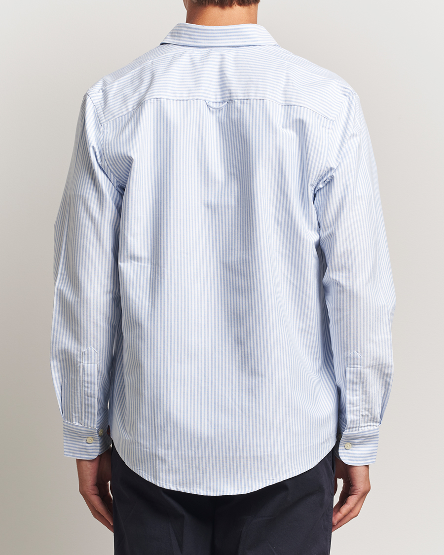 Hombres | Camisas | Morris | Club Oxford Striped Pocket Shirt Blue