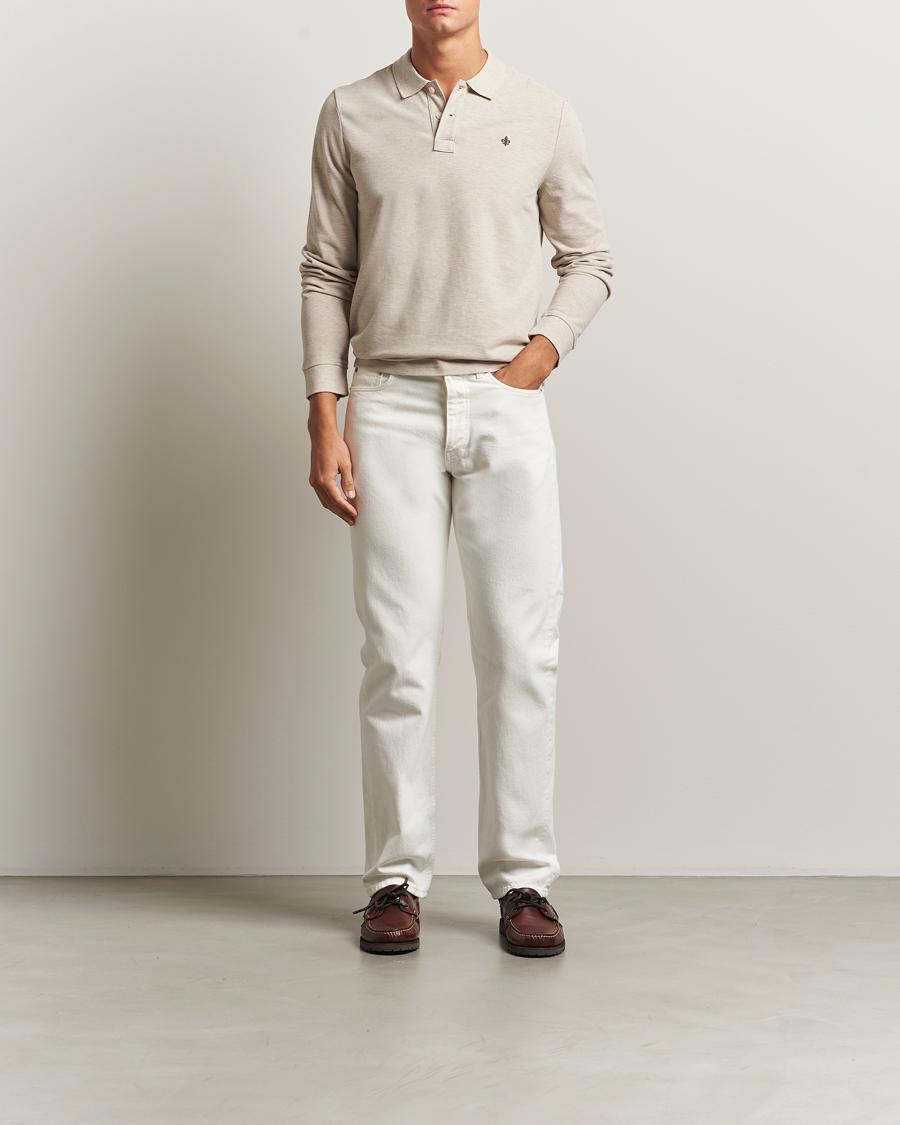 Hombres | Polos | Morris | Camden Long Sleeve Polo Shirt Khaki