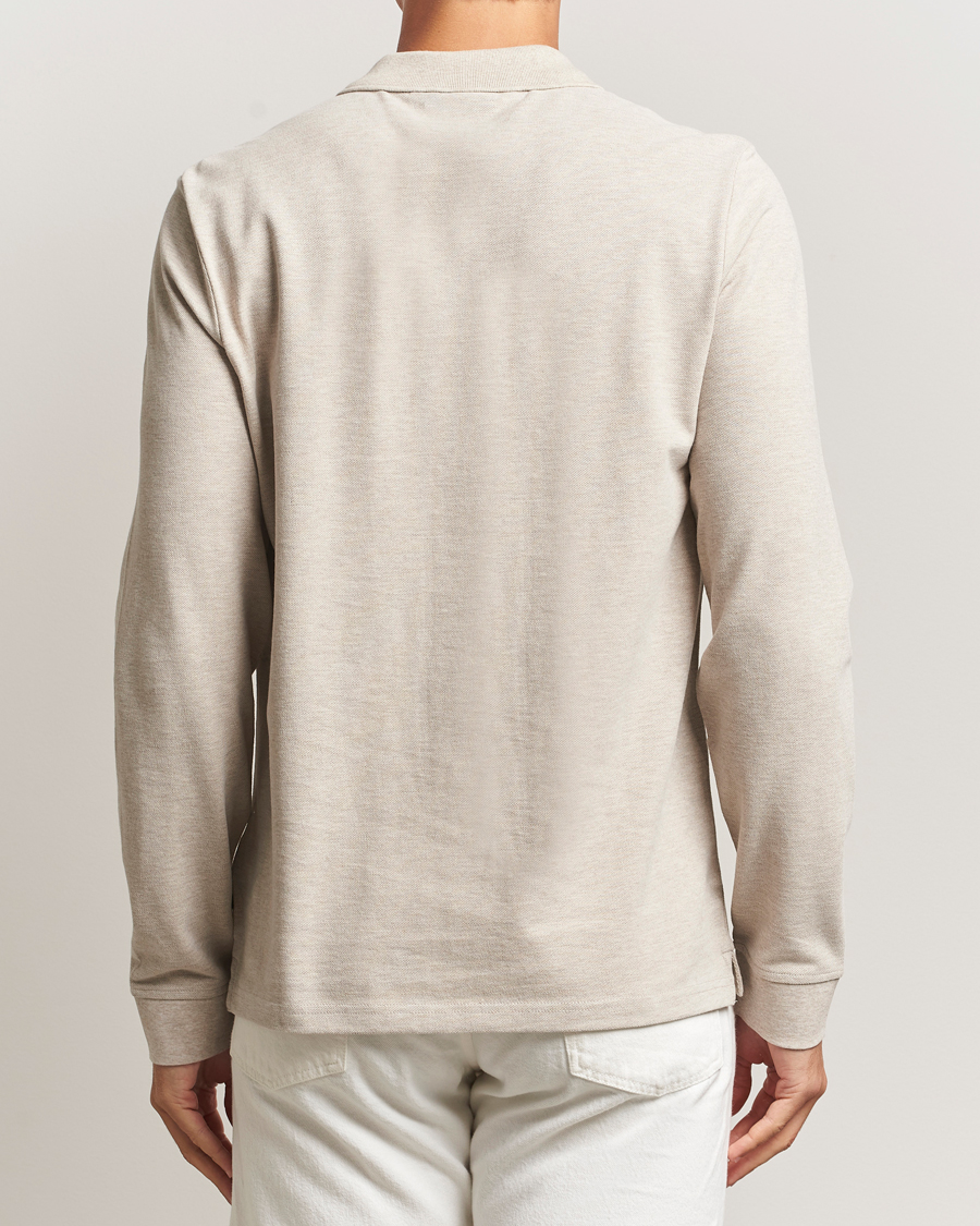 Hombres | Jerséis y prendas de punto | Morris | Camden Long Sleeve Polo Shirt Khaki