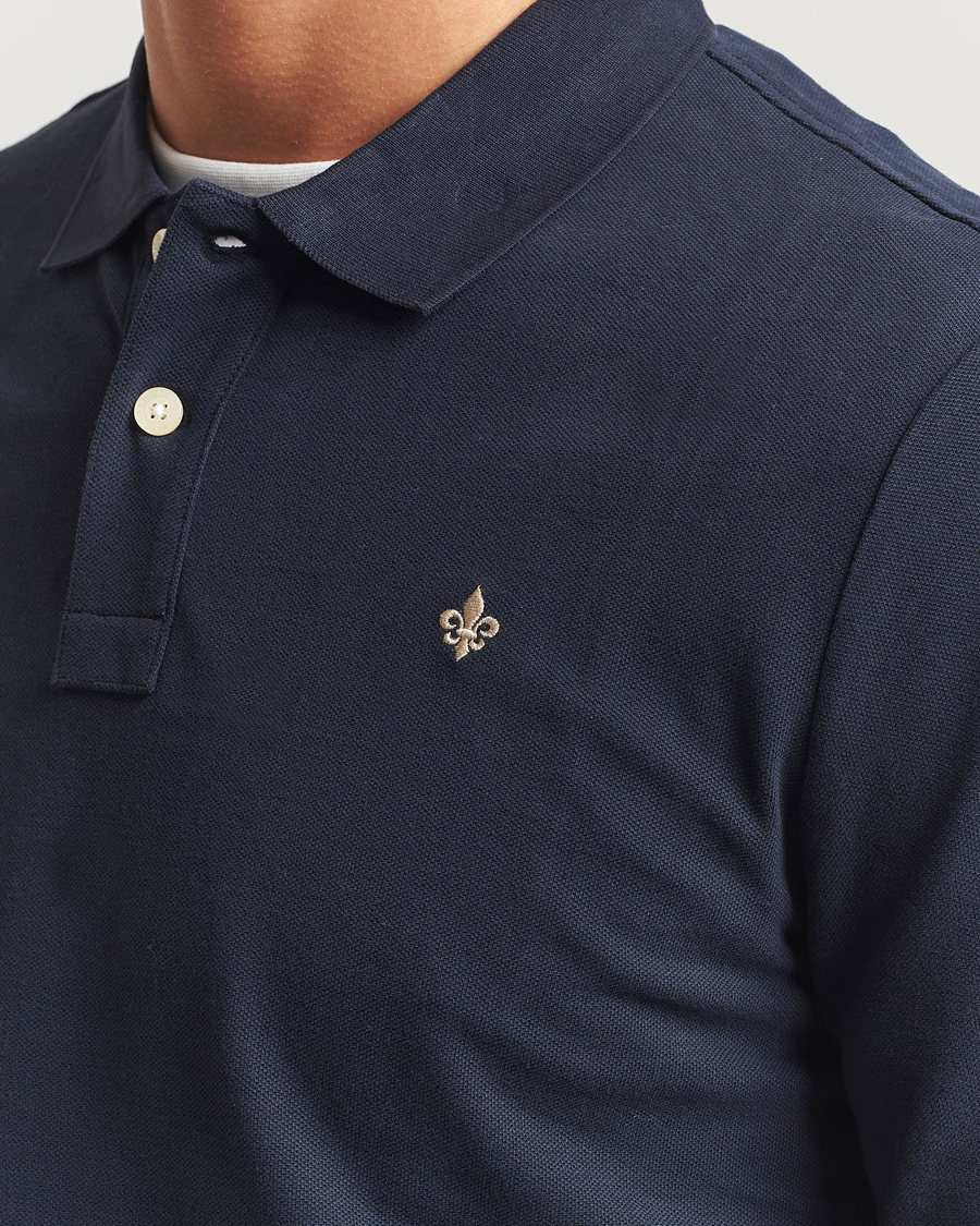 Hombres | Jerséis y prendas de punto | Morris | Camden Long Sleeve Polo Shirt Navy