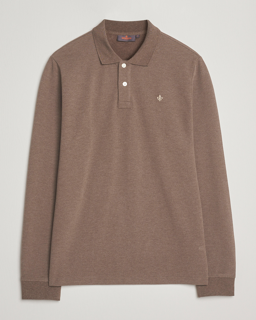 Hombres | Jerséis y prendas de punto | Morris | Camden Long Sleeve Polo Brown