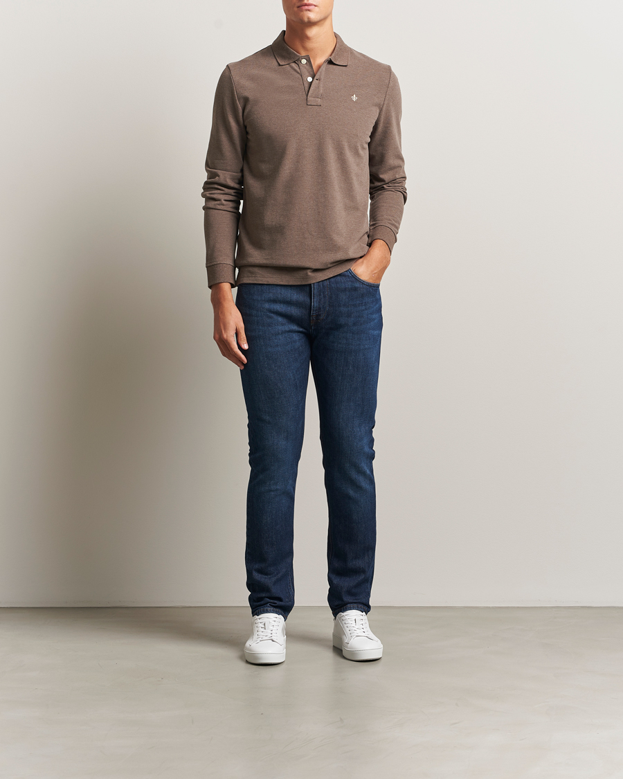 Hombres | Jerséis y prendas de punto | Morris | Camden Long Sleeve Polo Brown