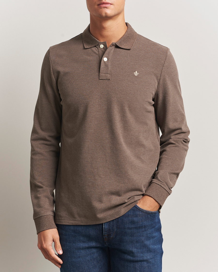 Hombres | Jerséis y prendas de punto | Morris | Camden Long Sleeve Polo Brown