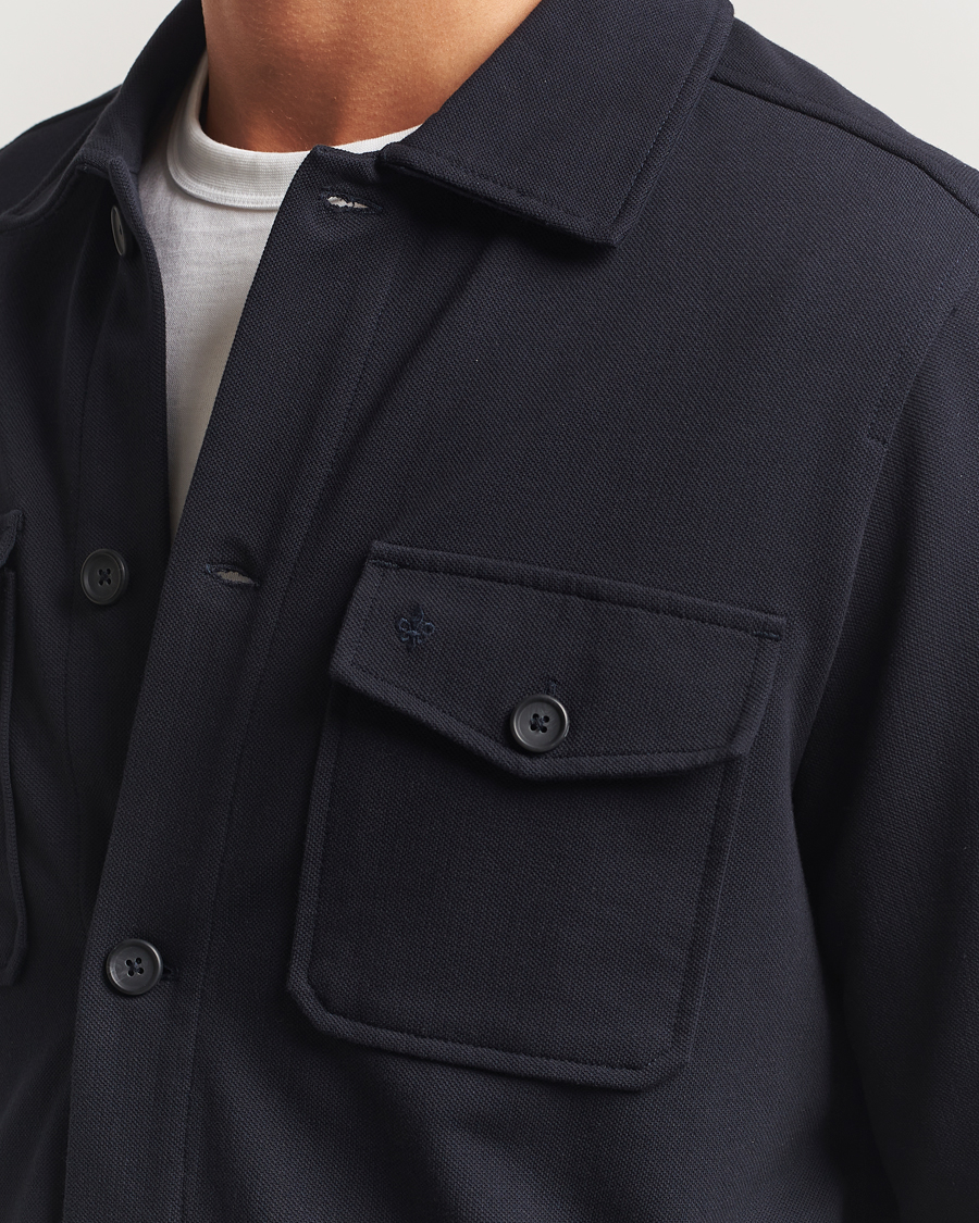 Hombres | Camisas | Morris | Andrew Jersey Overshirt Old Blue