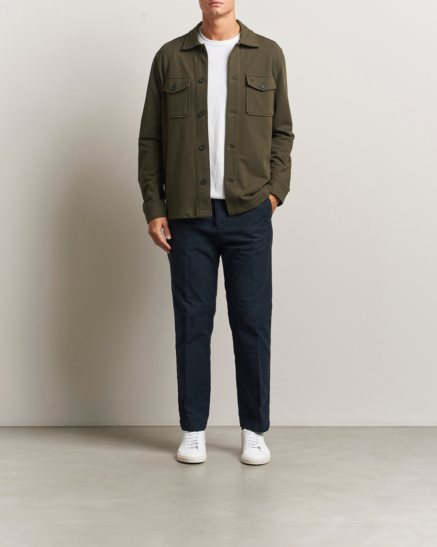 Hombres | Camisas | Morris | Andrew Jersey Overshirt Brown