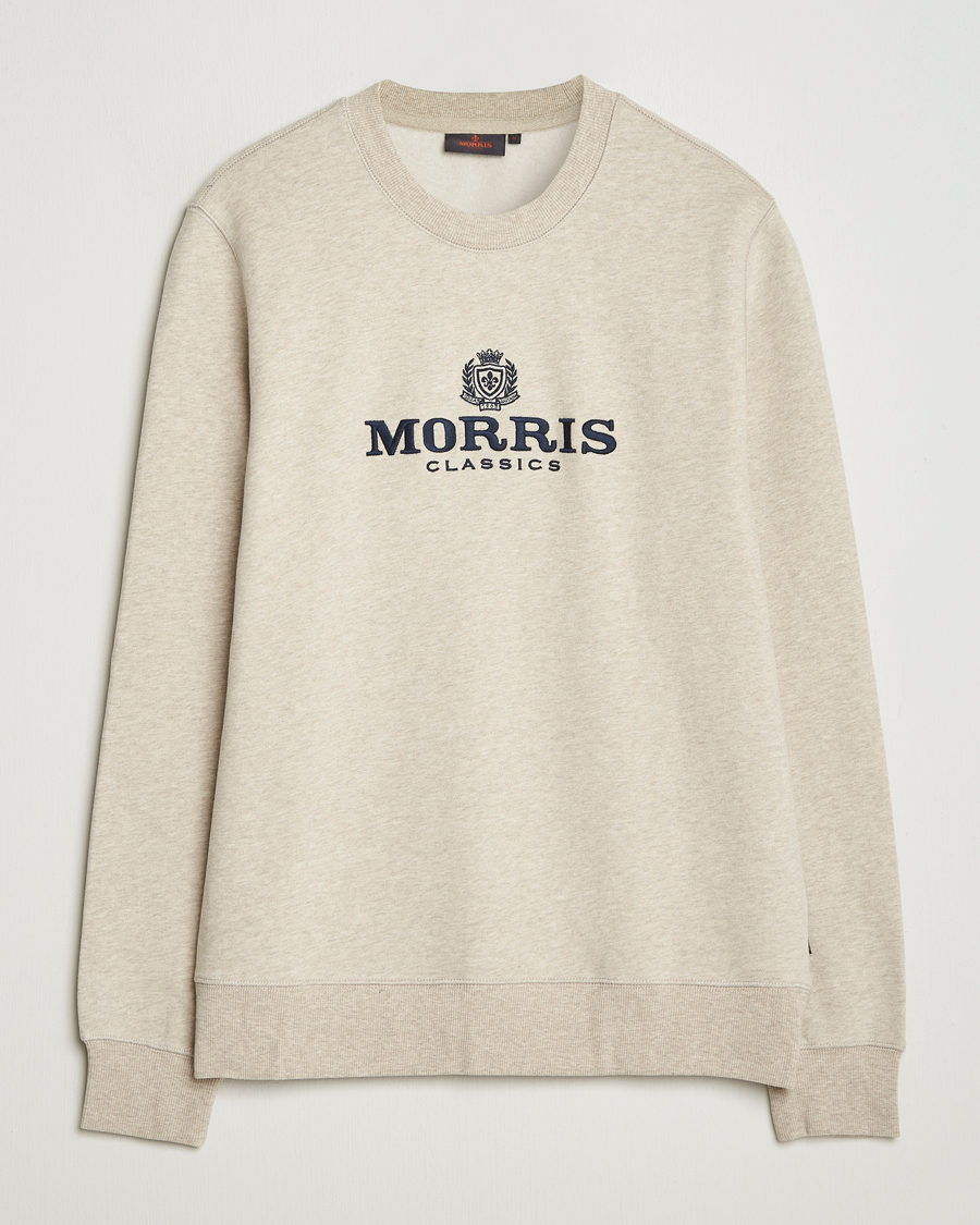 Hombres | Jerséis y prendas de punto | Morris | Brian Logo Sweatshirt Khaki