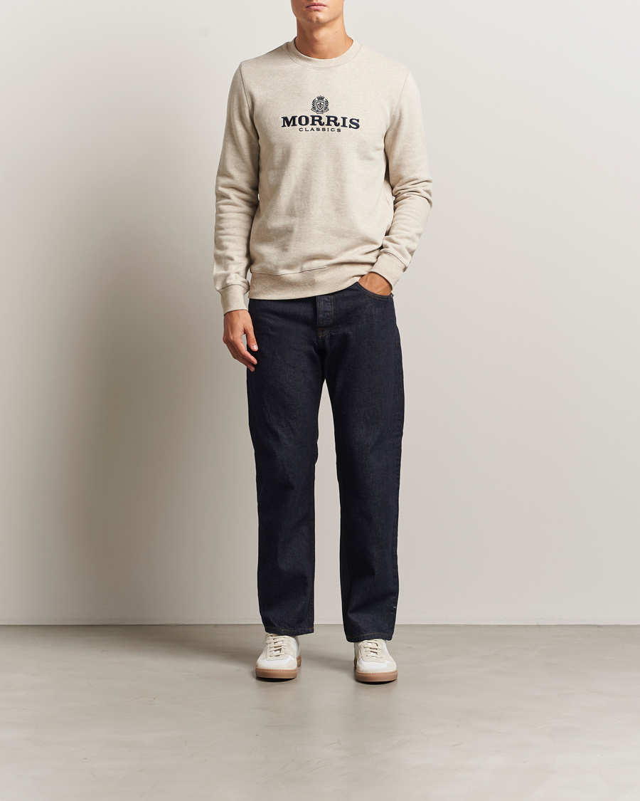 Hombres | Jerséis y prendas de punto | Morris | Brian Logo Sweatshirt Khaki