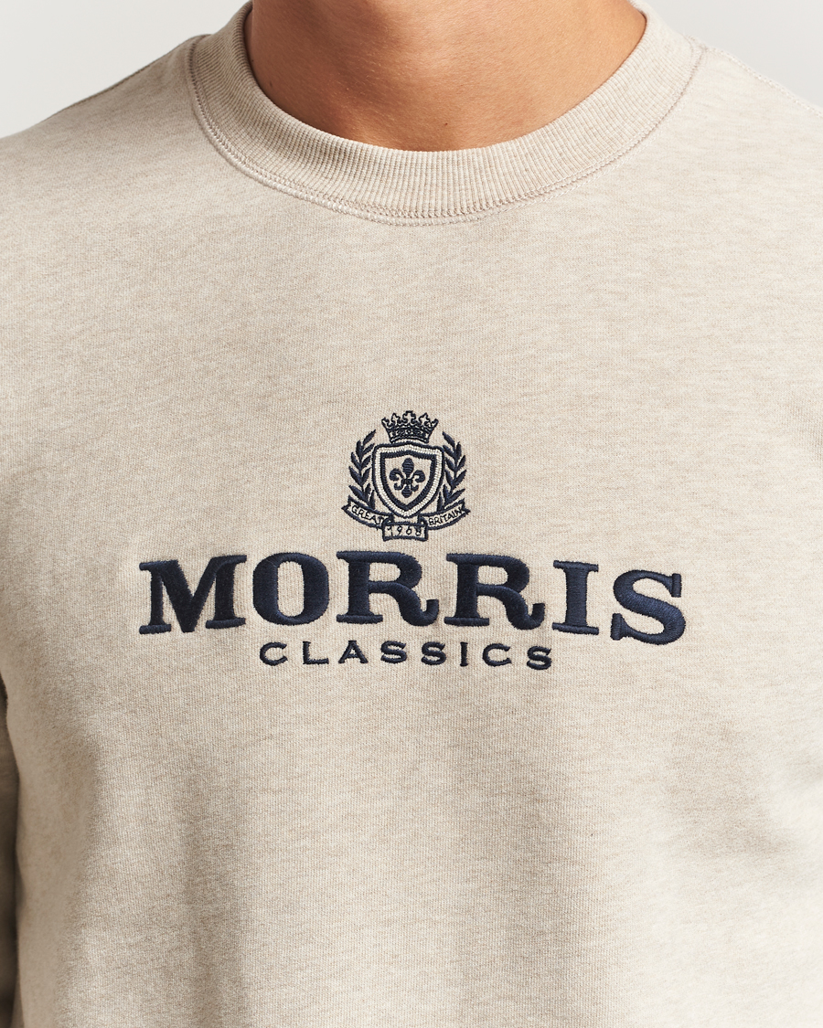 Hombres | Jerséis y prendas de punto | Morris | Brian Logo Sweatshirt Khaki