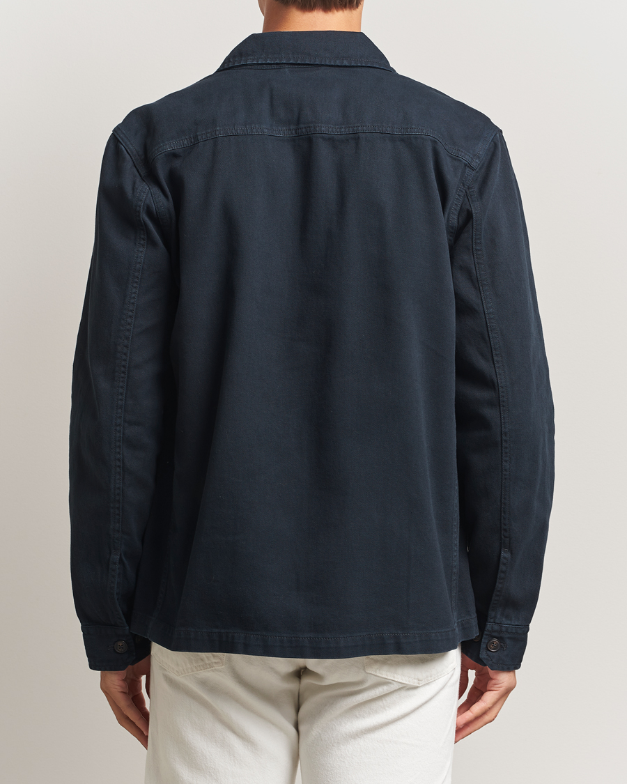Hombres | Camisas | Morris | Alain Twill Shirt Jacket Old Blue