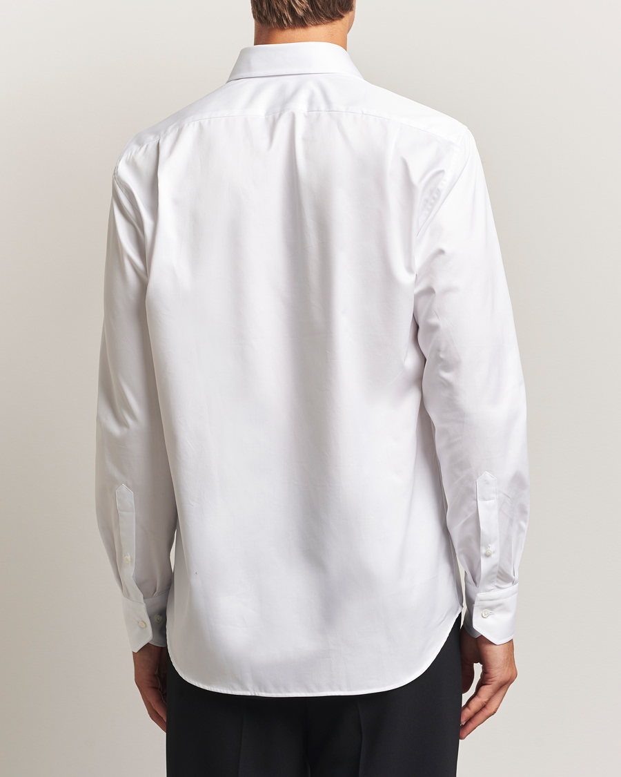 Hombres | Camisas | Stenströms | Regular Fit Cotton Twill Shirt White