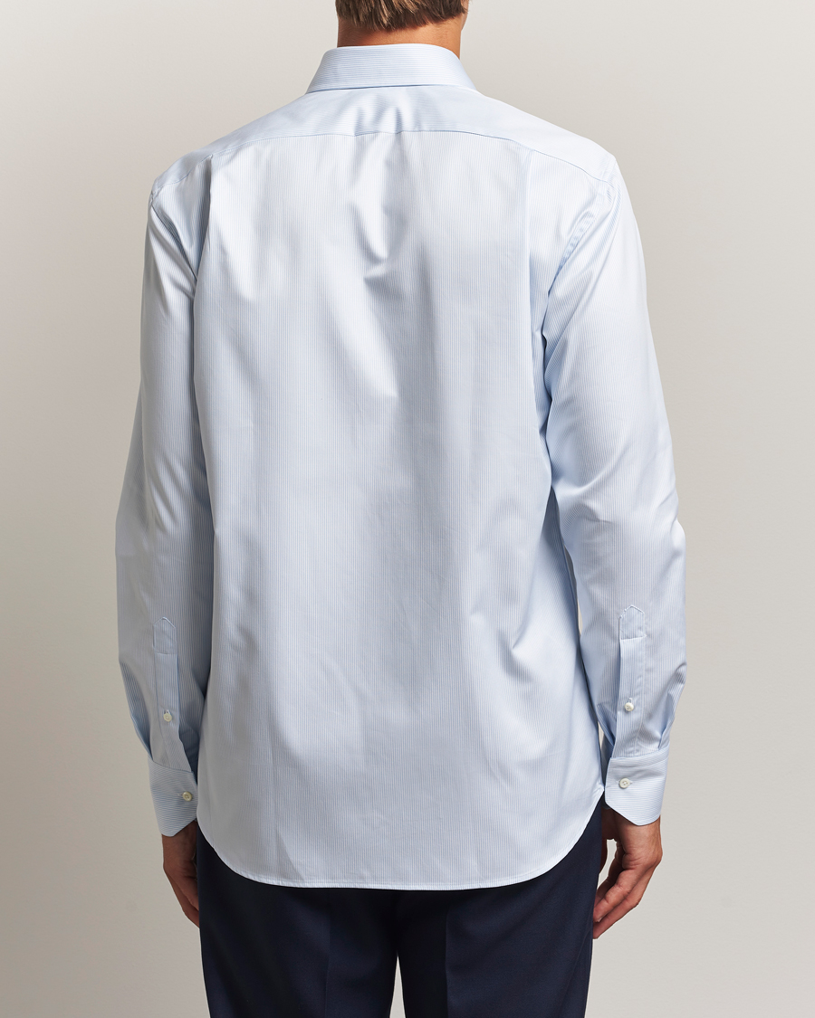 Hombres | Camisas | Stenströms | Regular Fit Thin Stripe Shirt White/Blue