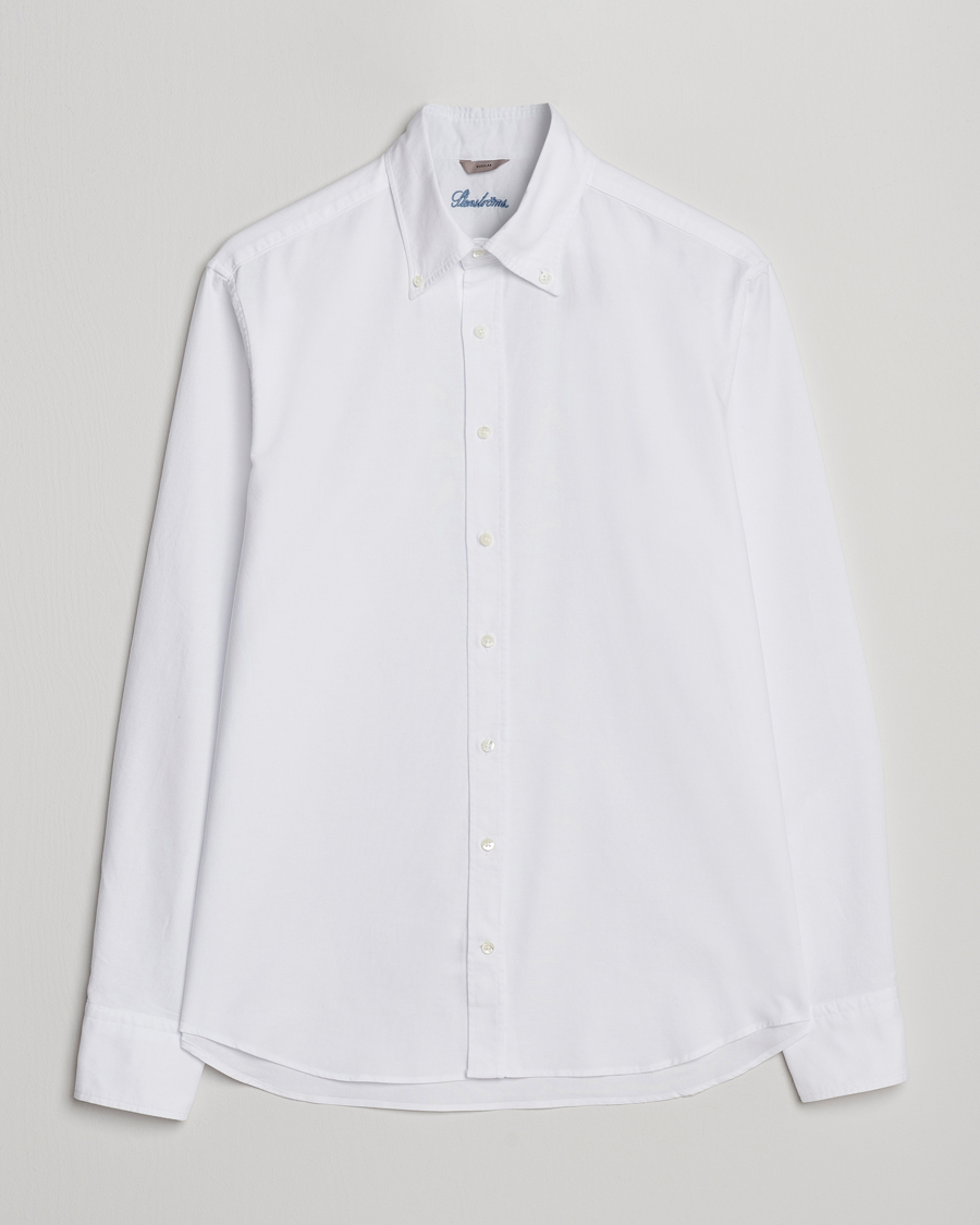 Hombres | Camisas | Stenströms | Regular Fit Oxford Shirt White