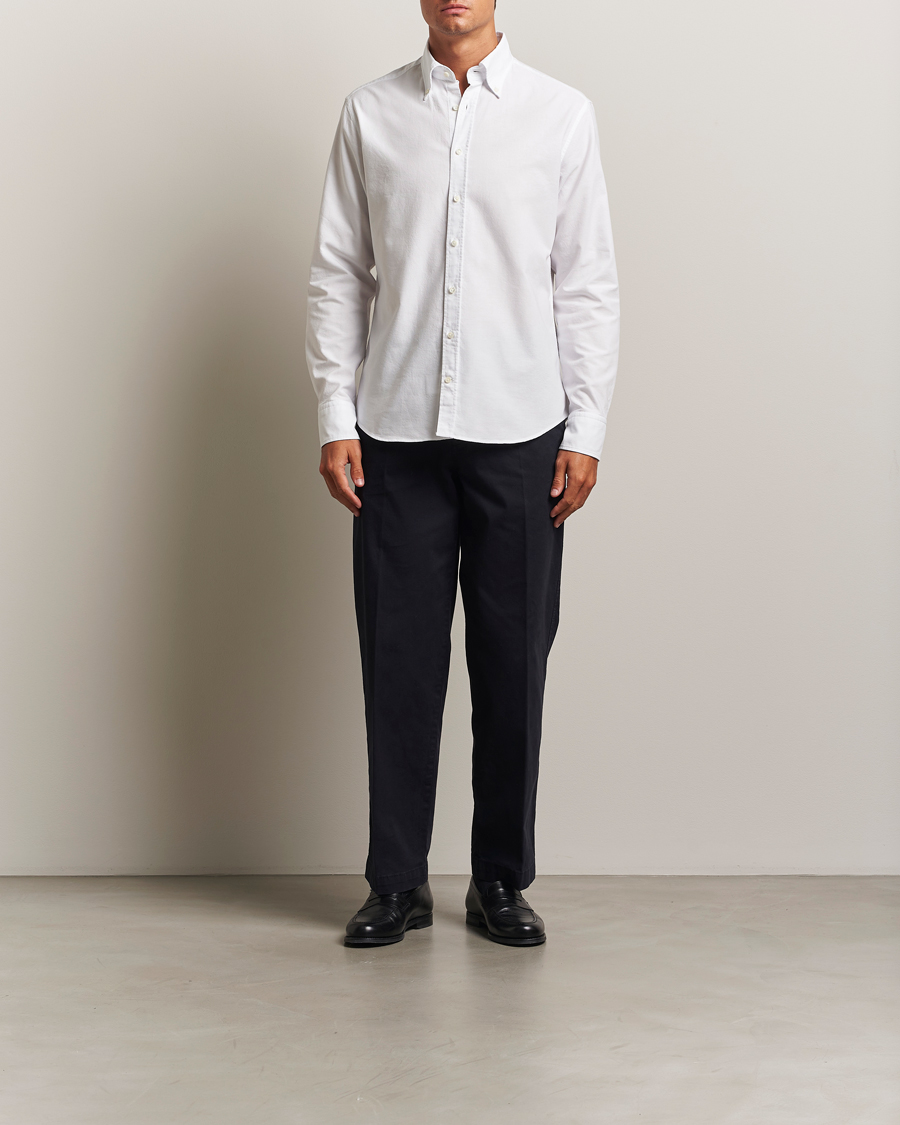 Hombres | Camisas | Stenströms | Regular Fit Oxford Shirt White
