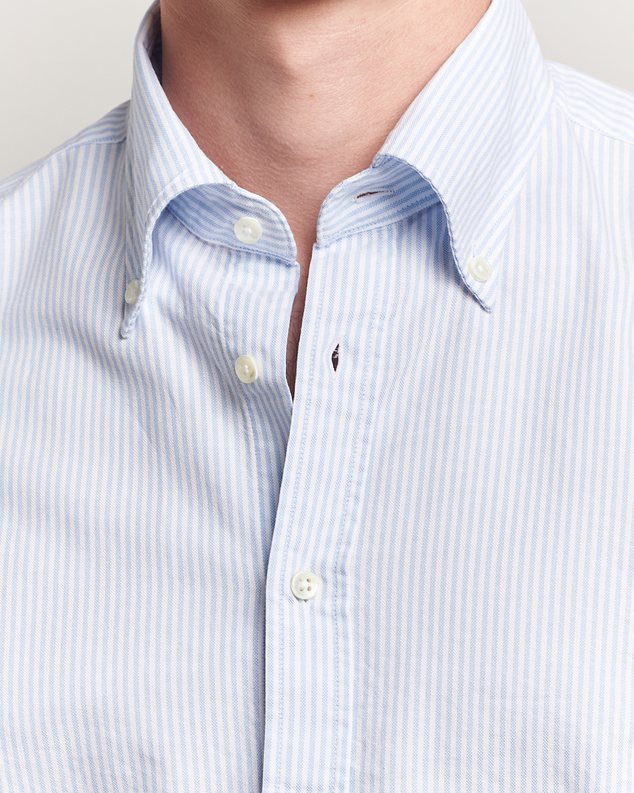 Hombres | Camisas | Stenströms | Regular Fit Oxford Shirt Blue/White
