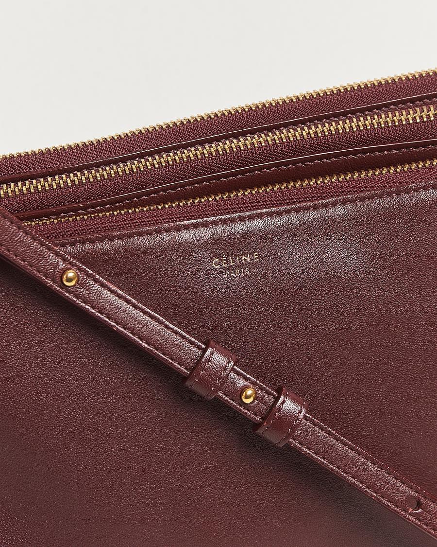 Hombres | Celine Pre-Owned Trio Bag Medium Bordeaux | Celine Pre-Owned | Trio Bag Medium Bordeaux