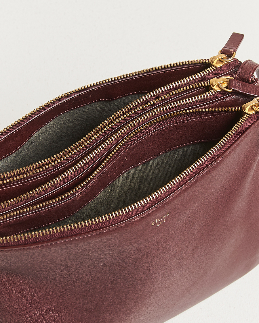 Hombres | Celine Pre-Owned Trio Bag Medium Bordeaux | Celine Pre-Owned | Trio Bag Medium Bordeaux